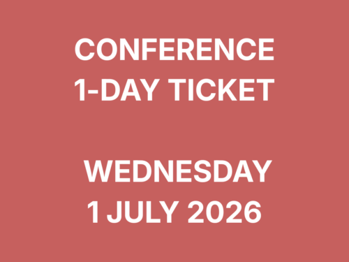 Conference 1-day ticket, Wednesday 1 July 2026