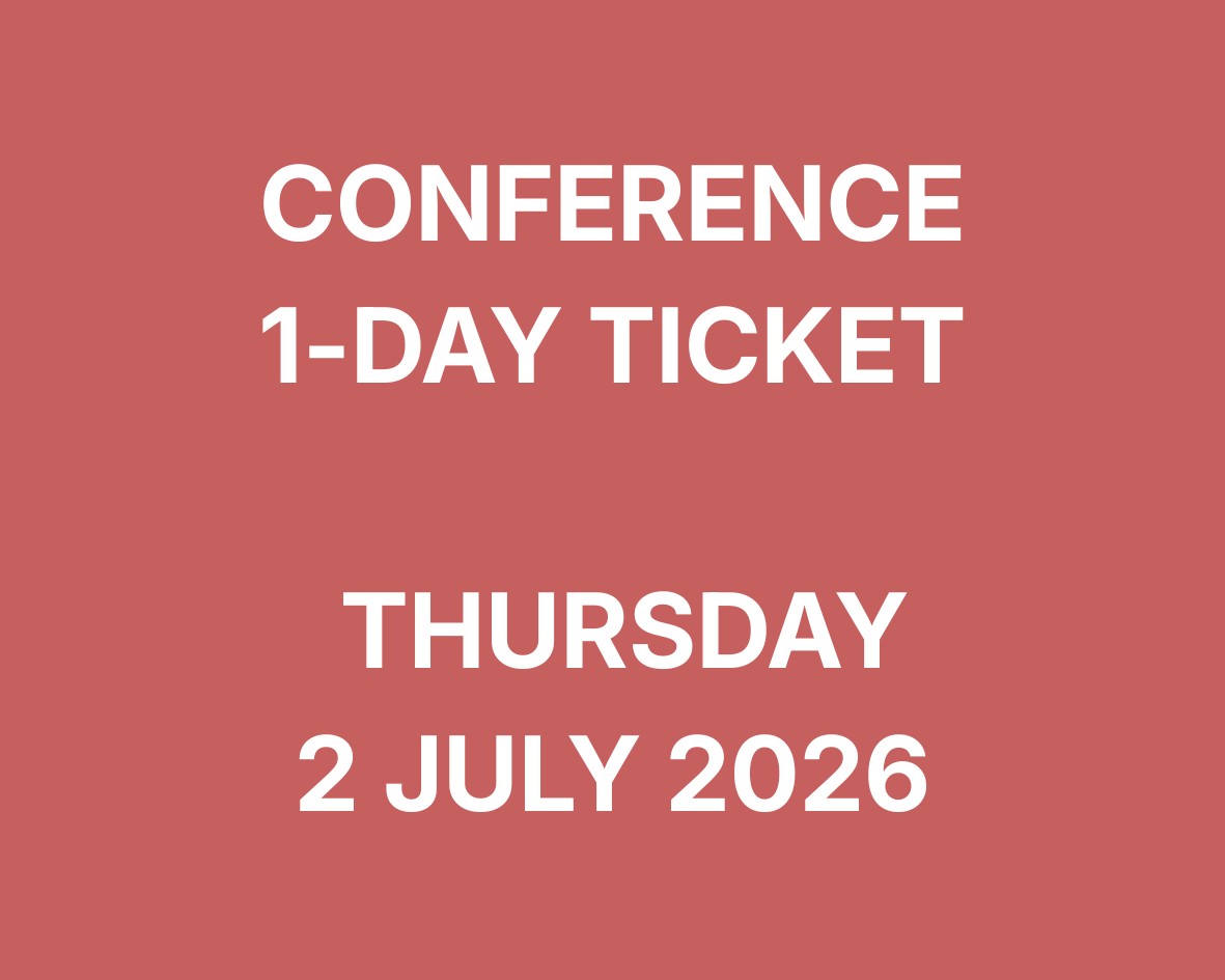 Conference 1-day ticket, Thursday 2 July 2026
