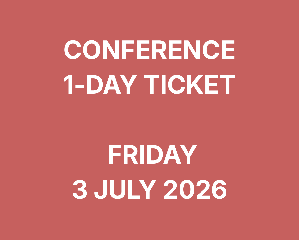 Conference 1-day ticket, Friday 3 July 2026