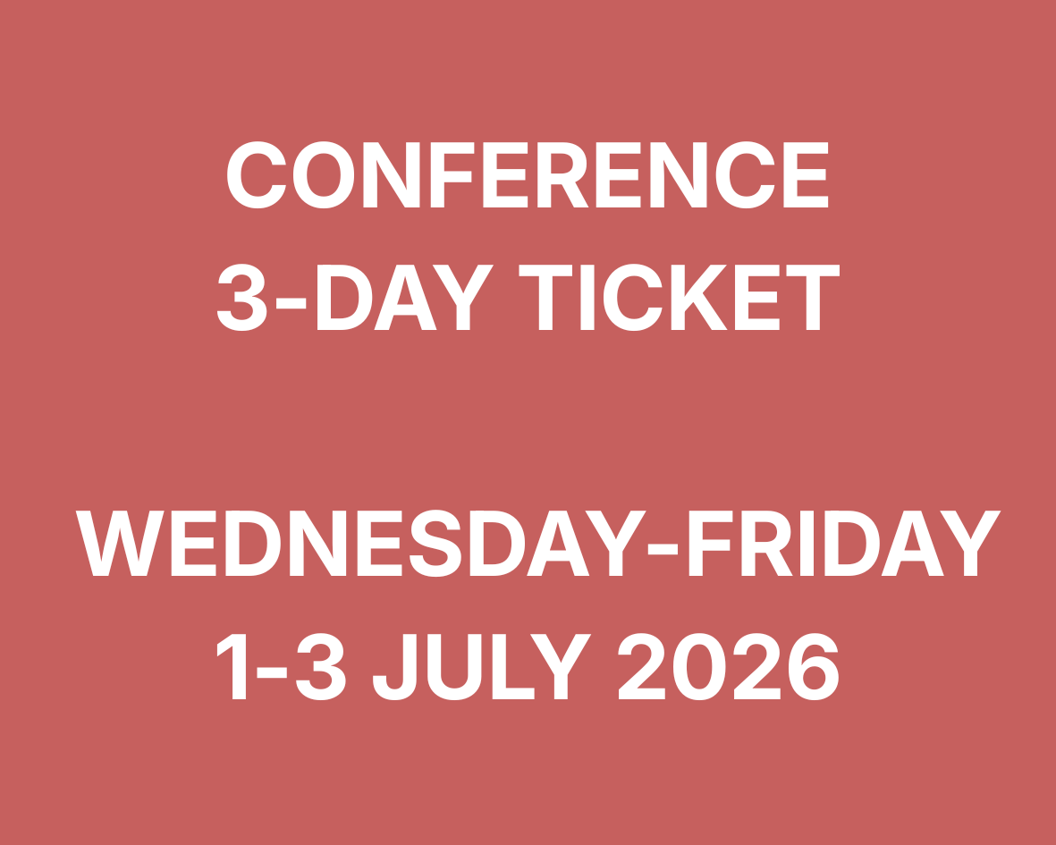 Conference 3-days ticket, Wednesday – Friday 1-3 July 2026